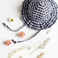 Black Gingham Frill Sun Hat