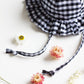 Black Gingham Frill Sun Hat