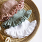 Dusky Pink Frill Sun Hat