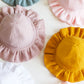 Dusky Pink Frill Sun Hat