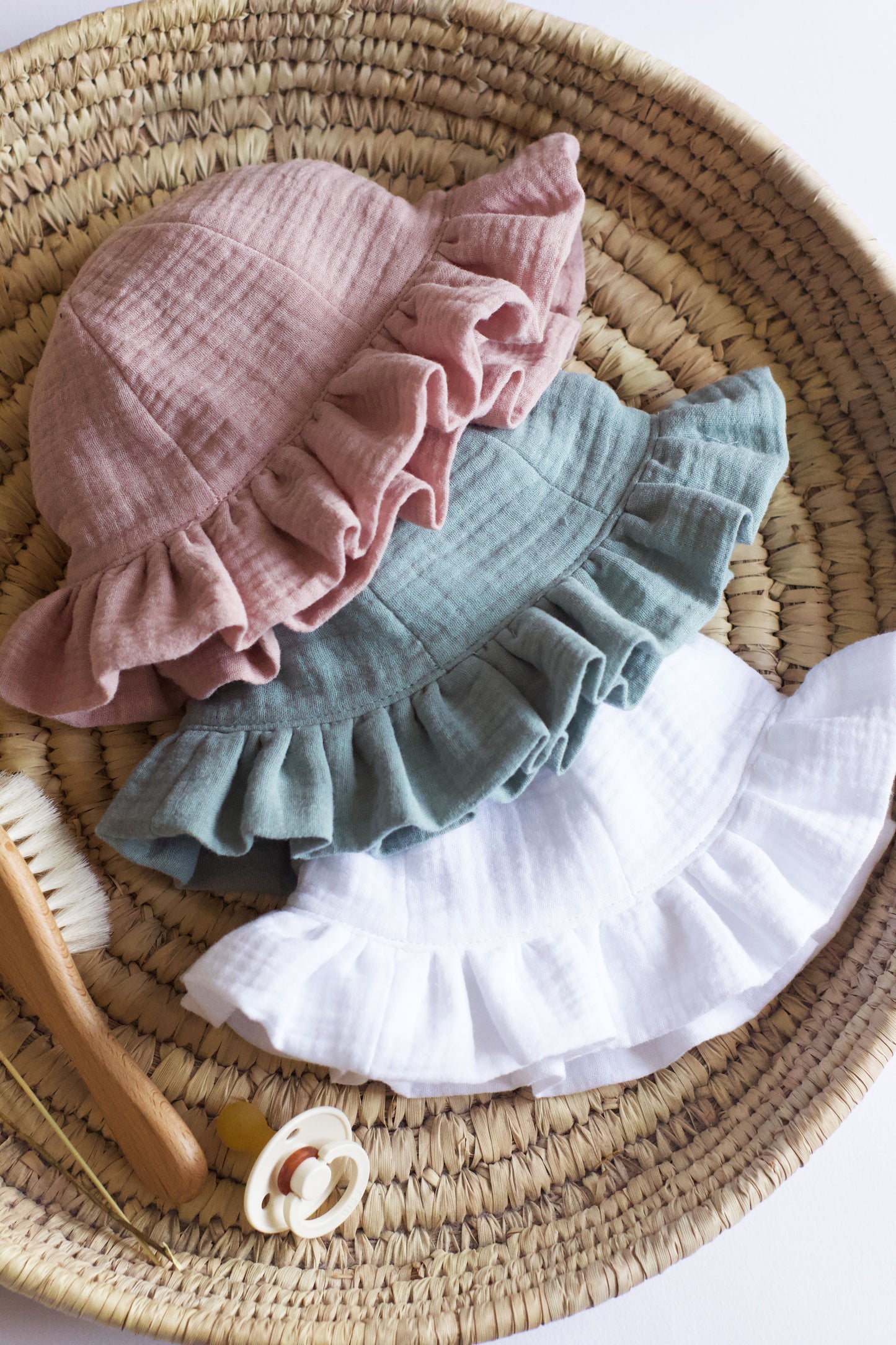 White Frill Sun Hat