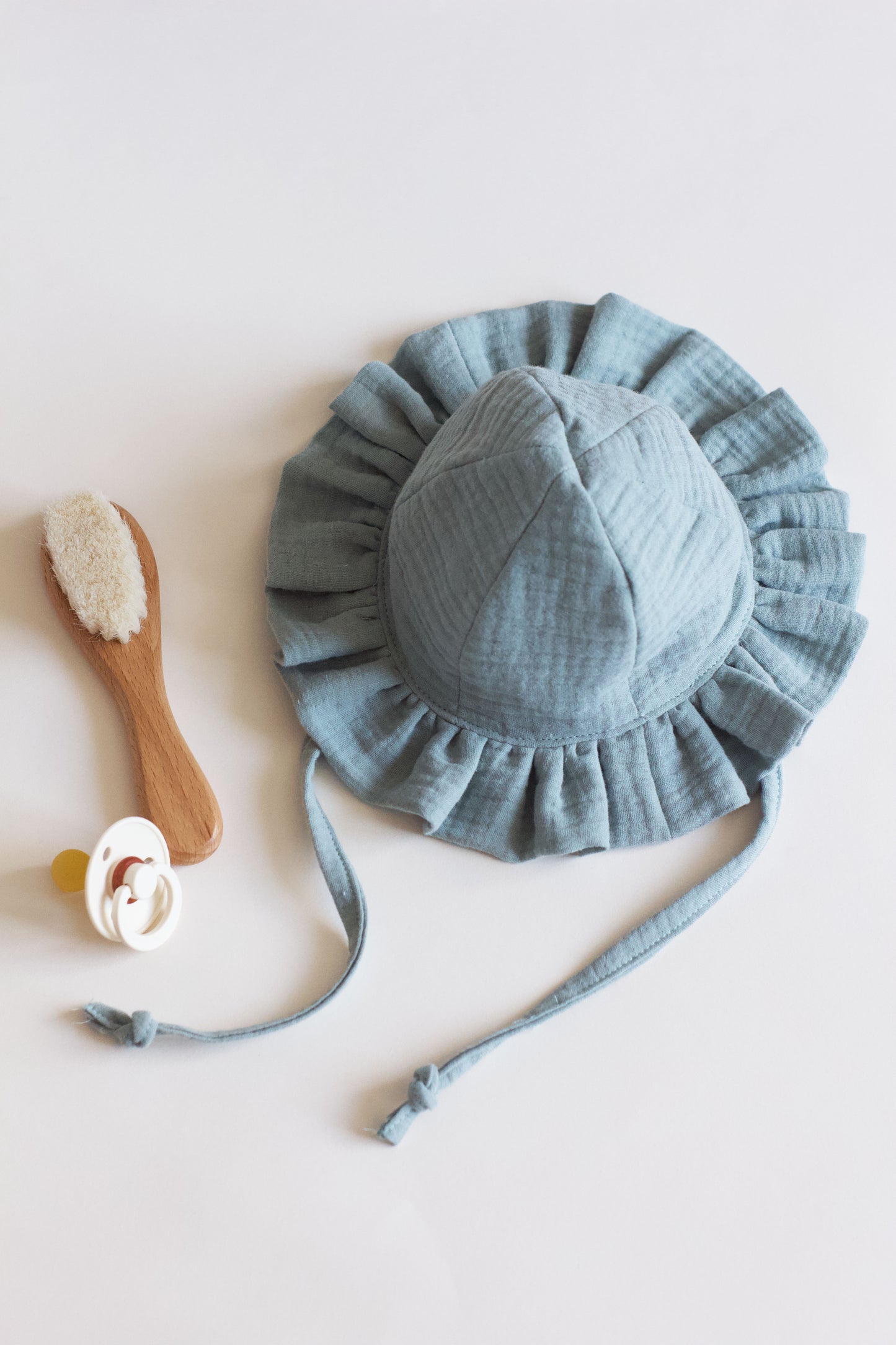 Dusty Green Frill Sun Hat