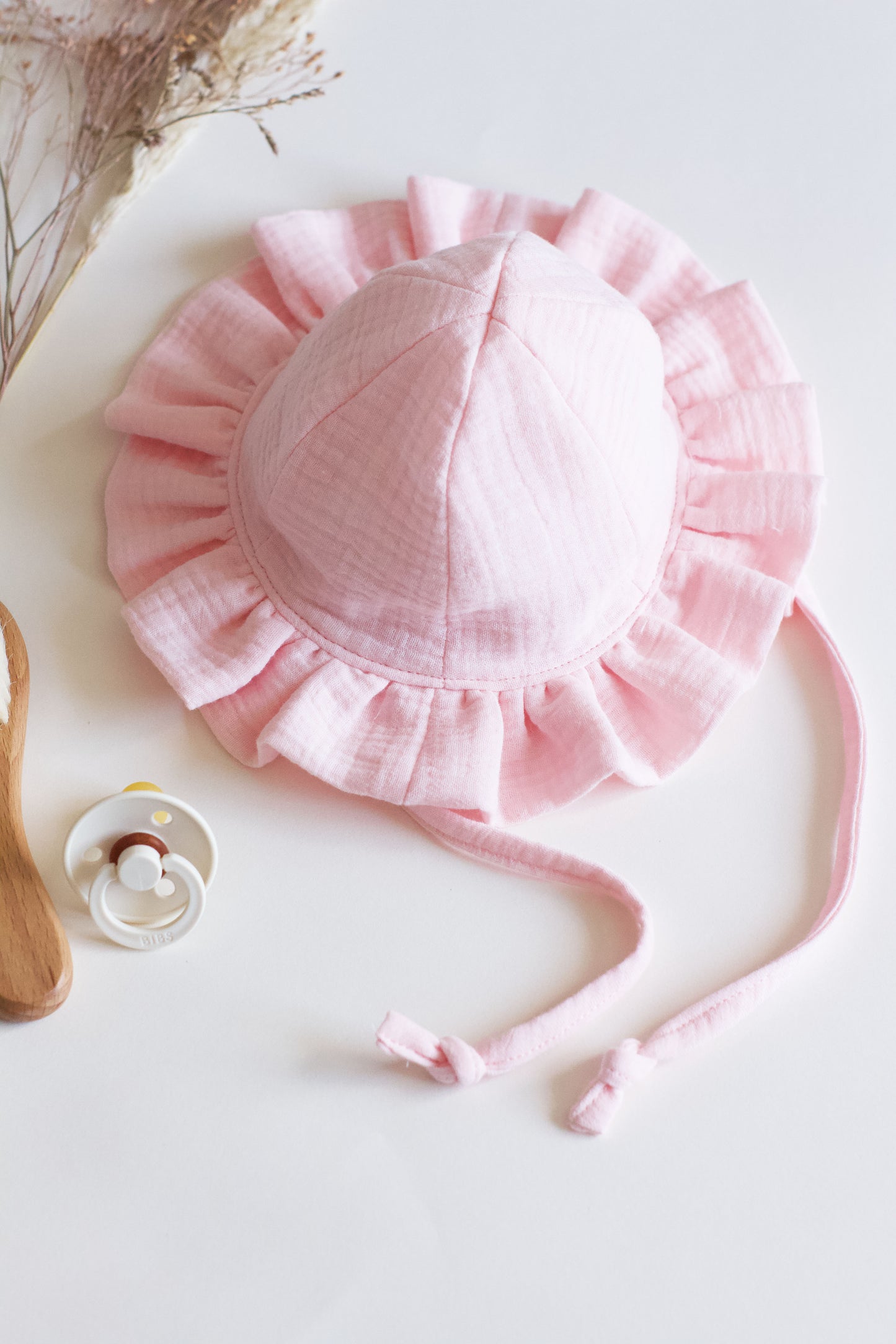 Light Pink Frill Sun Hat