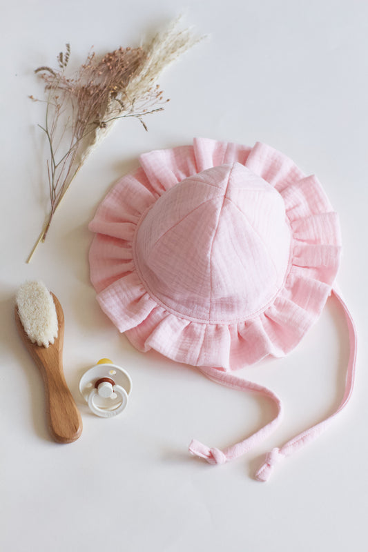 Light Pink Frill Sun Hat