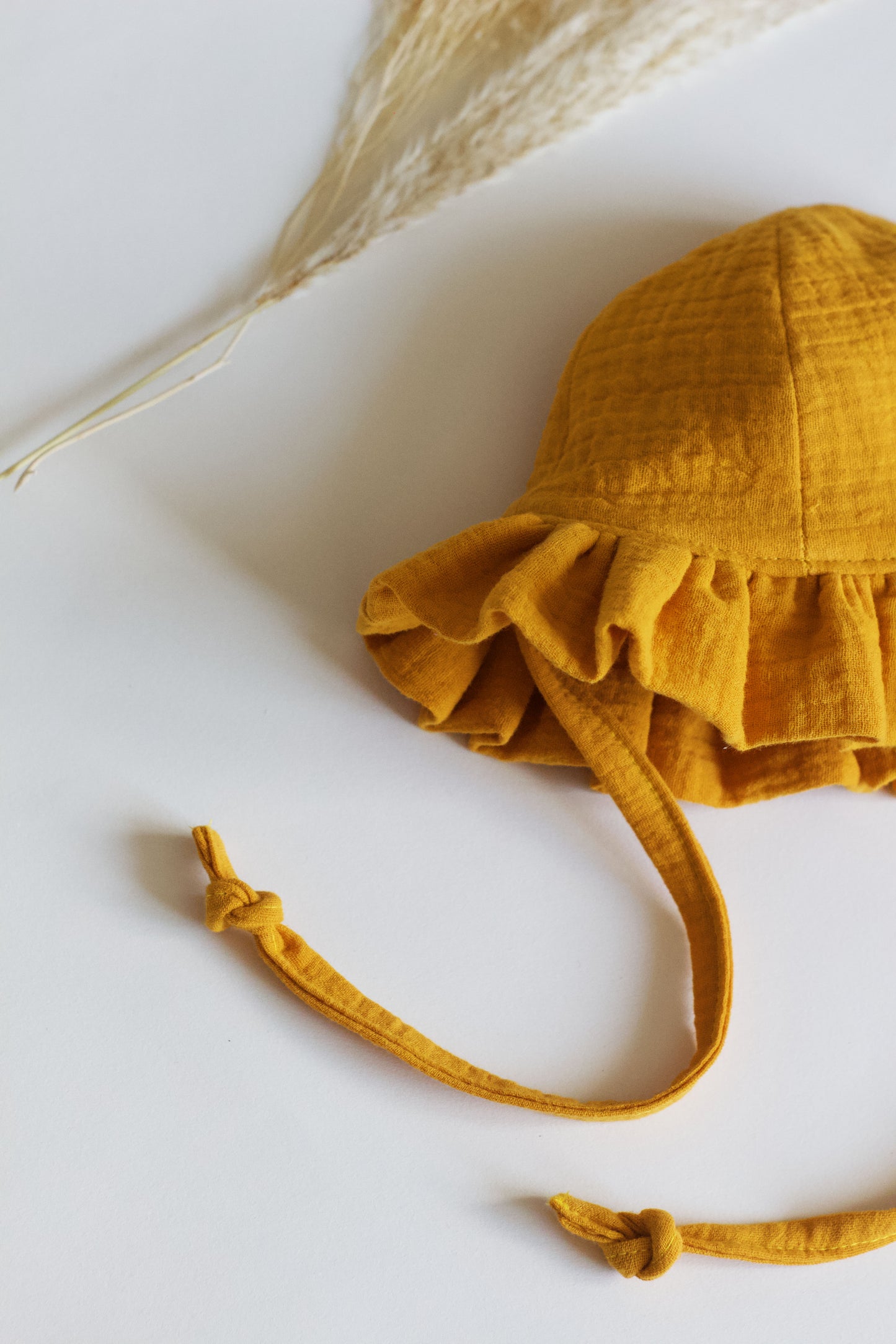 Mustard Frill Sun Hat