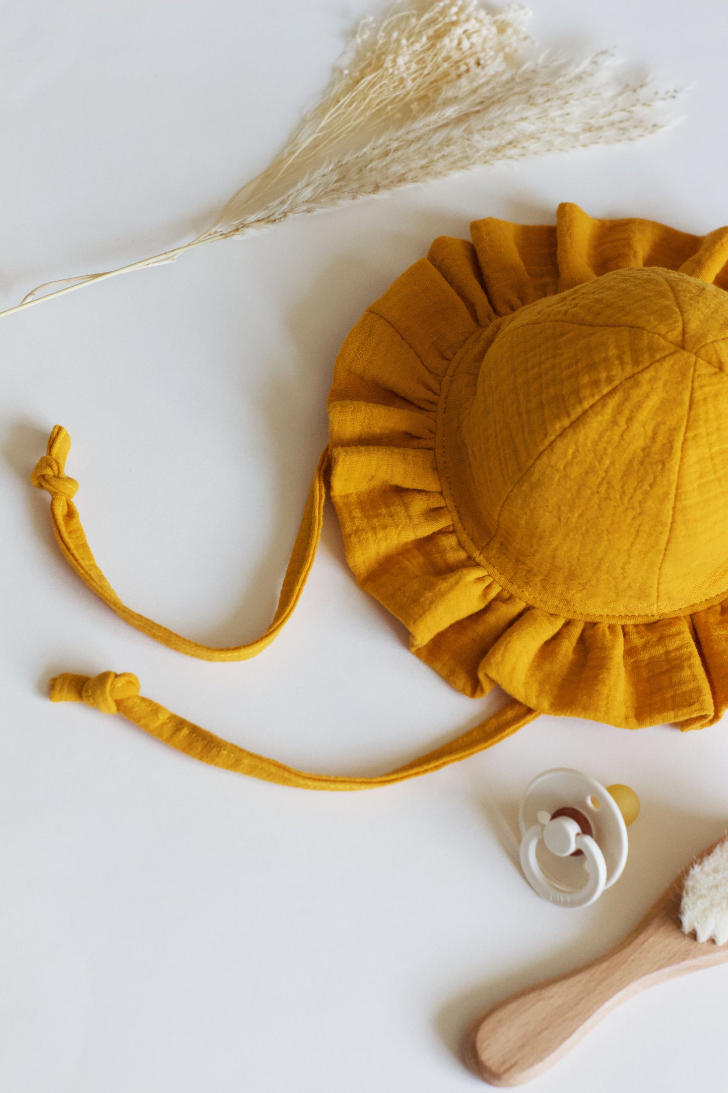 Mustard Frill Sun Hat