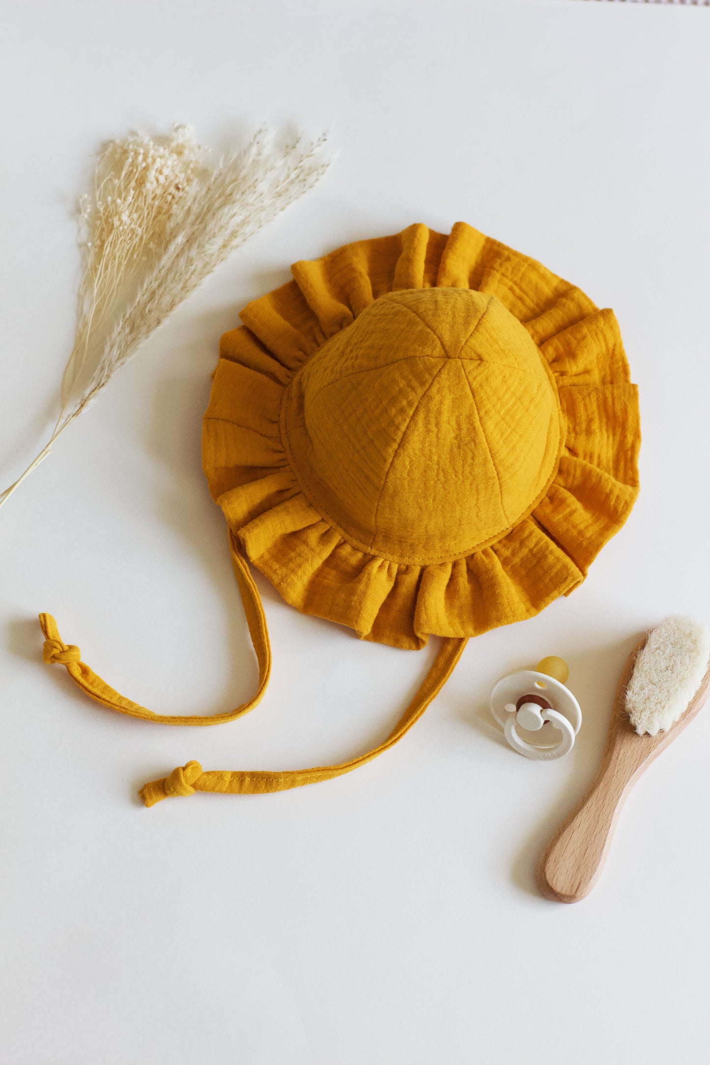 Mustard Frill Sun Hat