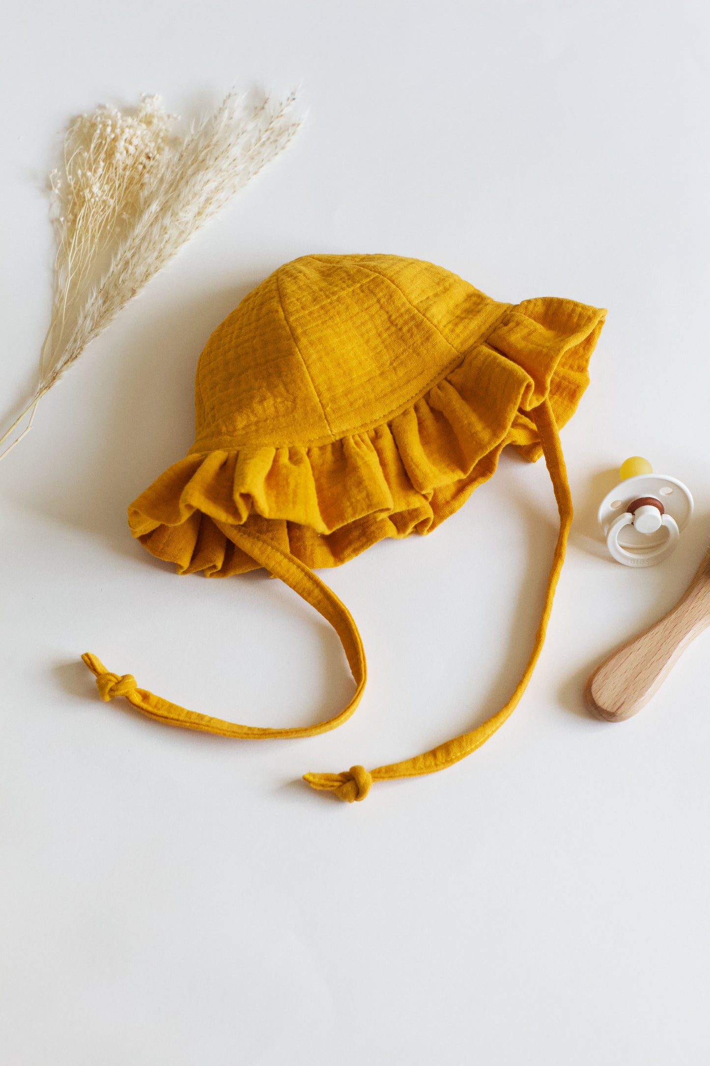 Mustard Frill Sun Hat