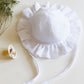 White Frill Sun Hat